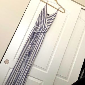 Blue and white stripe jumper